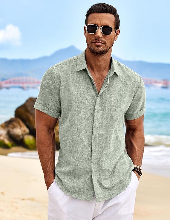 Elite Coastal Linen Short Sleeve Shirt