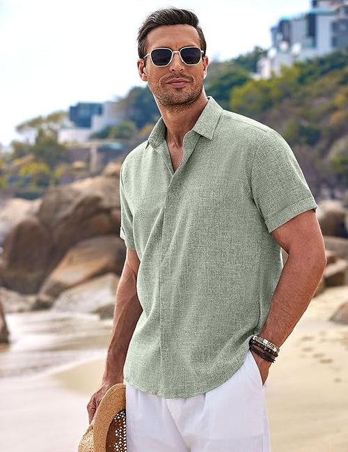 Elite Coastal Linen Short Sleeve Shirt