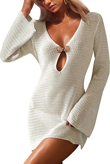 Luxury Mesh Hollow Out Swim Coverup