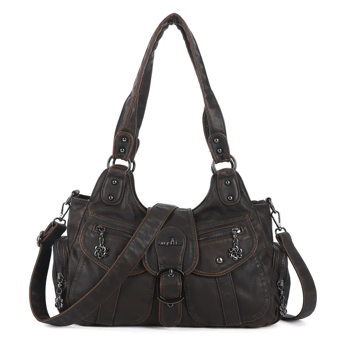 Vintage Multi-Pocket Hobo Bag