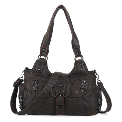 Vintage Multi-Pocket Hobo Bag
